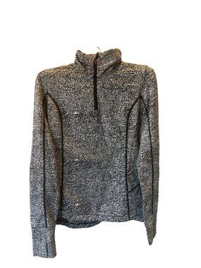 Mondetta Black/White Long Sleeve Quarter Zip XS